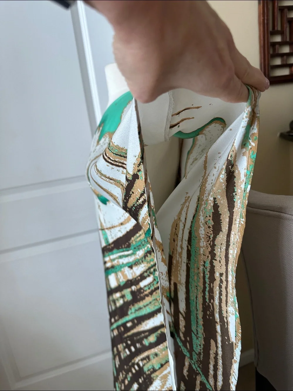 Ramona La Rue Renee Kaftan off shoulder maxi 100% silk